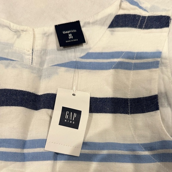 Gap Kids Striped Dress NWT - Blue/White/Orange - M (8) - Picture 2 of 5